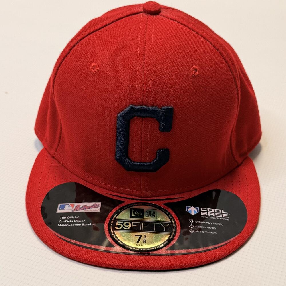 Cleveland Giants Hat Cap Fitted Mens 7 3/8 Red MLB Baseball New Era 59FIFTY